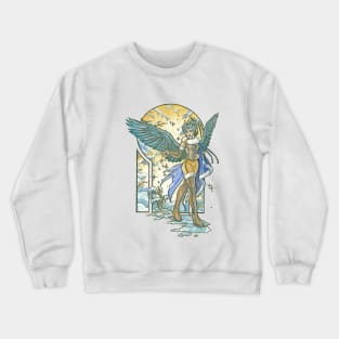 Angel of Winter Mucha Inspired Art Nouveau Angels of the Seasons Series Crewneck Sweatshirt